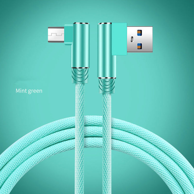 Double Elbow Fast Charging Mobile Phone Data Cable Mobile Game Charging Cable