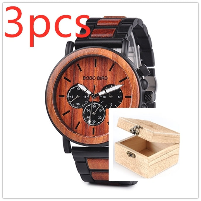 BOBO BIRD Wooden Watches From Top Brand Relogio Masculino Luxury Stylish Chronographry Watch .