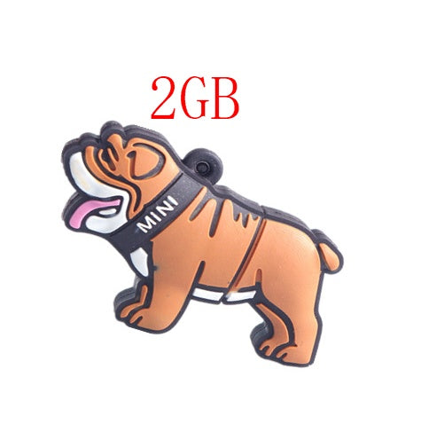 Creative cute animal silicone Bulldog car 8g16g U disk