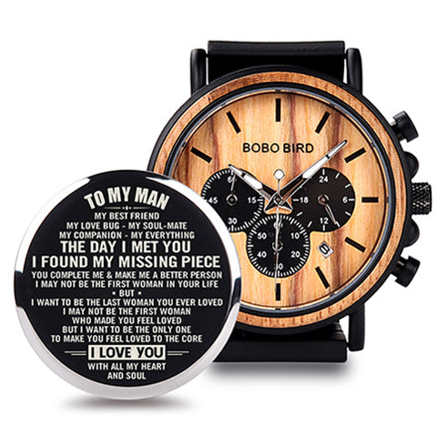 BOBO BIRD Wooden Watches From Top Brand Relogio Masculino Luxury Stylish Chronographry Watch .