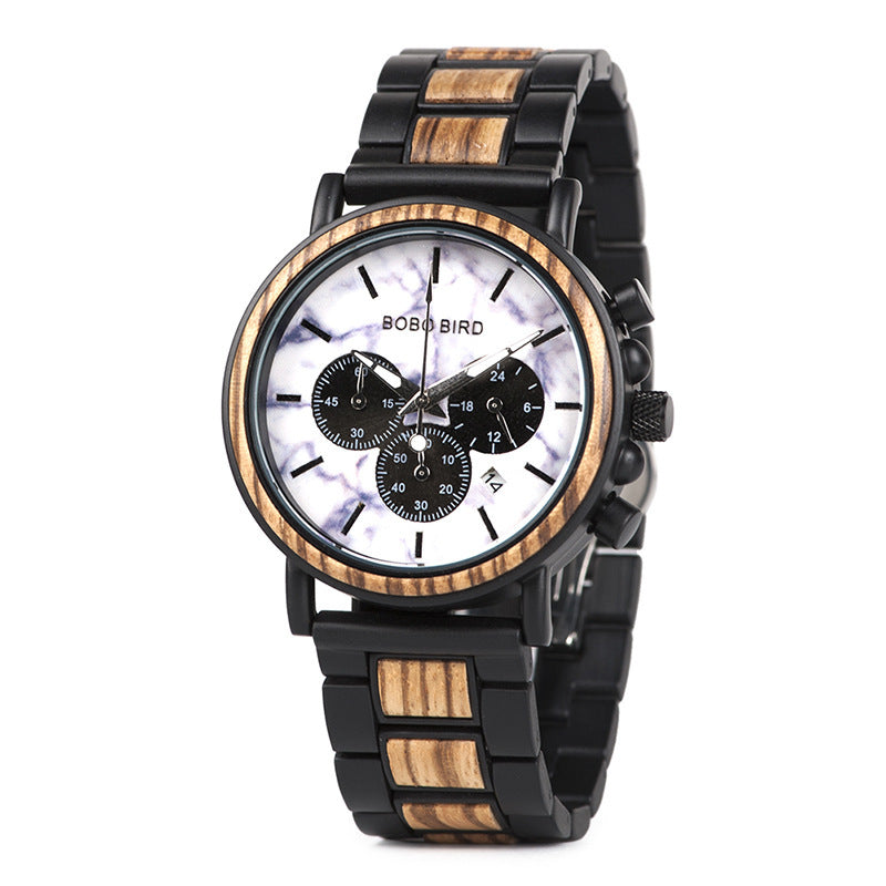 BOBO BIRD Wooden Watches From Top Brand Relogio Masculino Luxury Stylish Chronographry Watch .