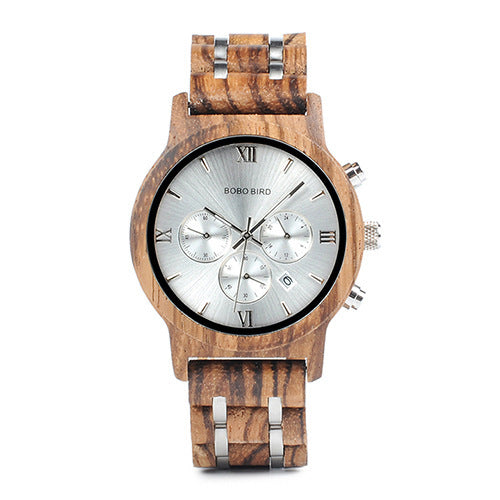 BOBO BIRD Wooden Watches From Top Brand Relogio Masculino Luxury Stylish Chronographry Watch .