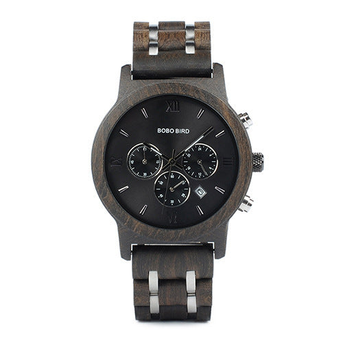 BOBO BIRD Wooden Watches From Top Brand Relogio Masculino Luxury Stylish Chronographry Watch .