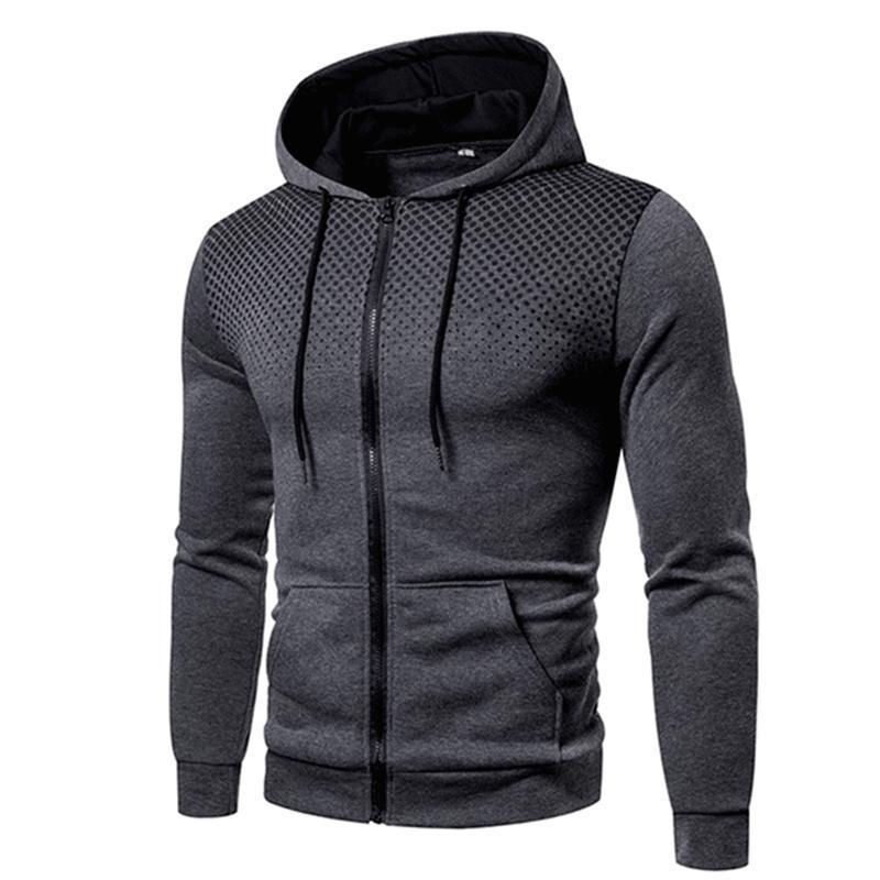 Fashion Men's Solid Color Hooded Pullover Sweater