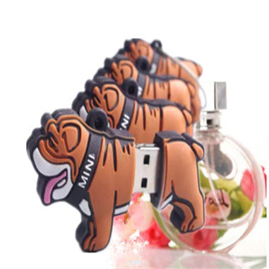 Creative cute animal silicone Bulldog car 8g16g U disk