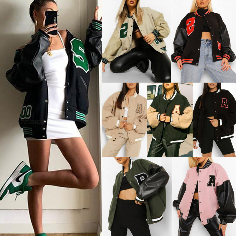 Women Hip Hop Fleece Padded Jacket