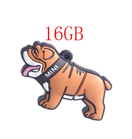 Creative cute animal silicone Bulldog car 8g16g U disk