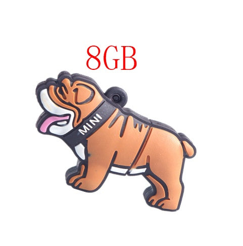 Creative cute animal silicone Bulldog car 8g16g U disk