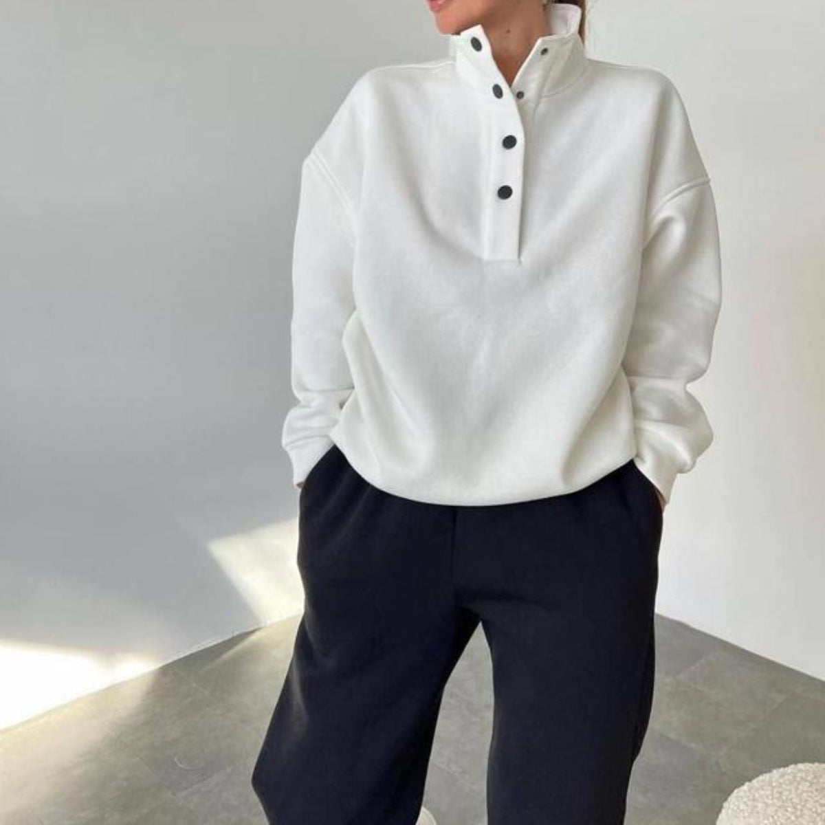 Överdimensionerade solida Casual Pullovers Långa byxuppsättningar Varm luvtröja Ny träningsoverall Kostym Modebyxset set för kvinnor 2 delar