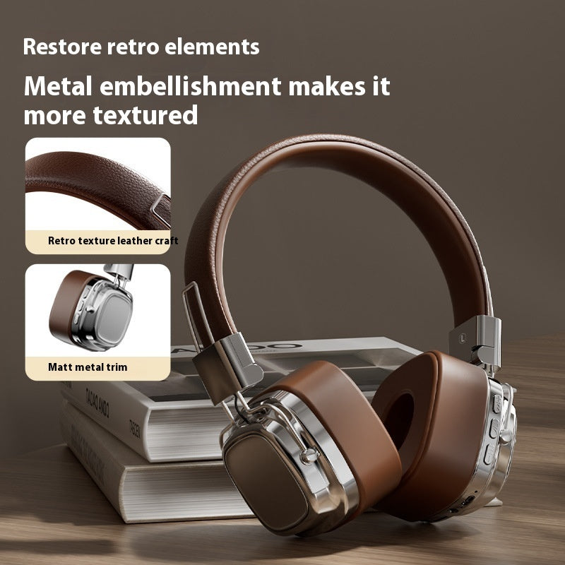 Retro Wireless Bluetooth-compatible 5.3 Head-mounted Dynamic Bass Boost Headset