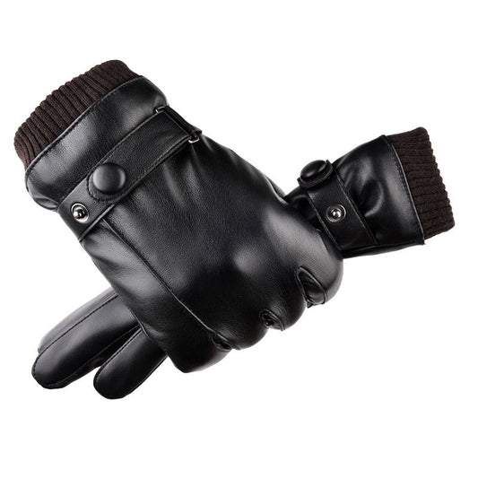 Autumn And Winter Warm Fleece-lined Thick Waterproof Gloves