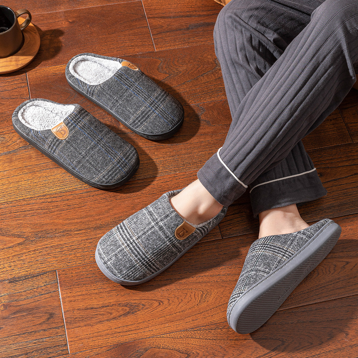 Indoor Cotton Slippers For Men.