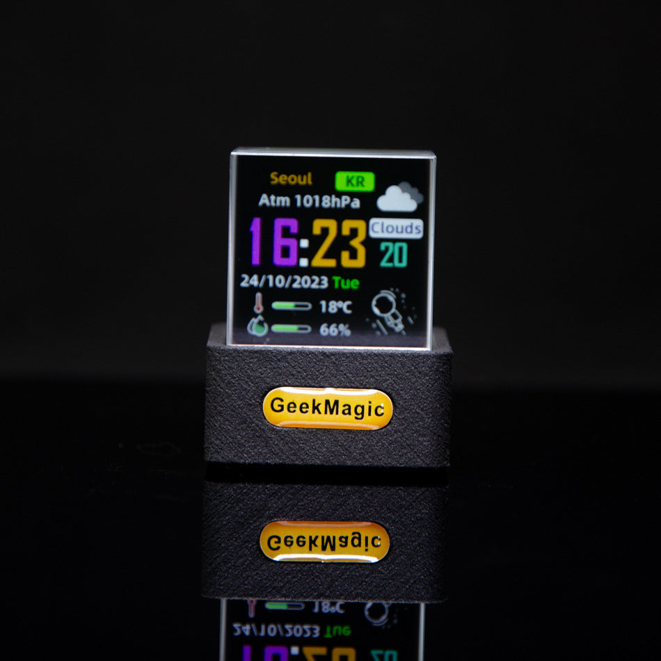 Trendig Mini Transparent WiFi Väderklocka Dekoration Display