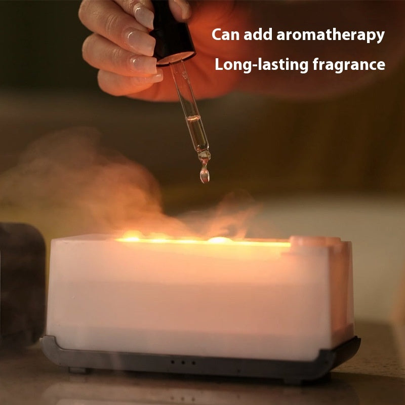 Timing Simulering Aroma Diffuser Usb Household Flame Luftfuktare Aromaterapi Maskin Spray Air Flame Luftfuktare Diffuser