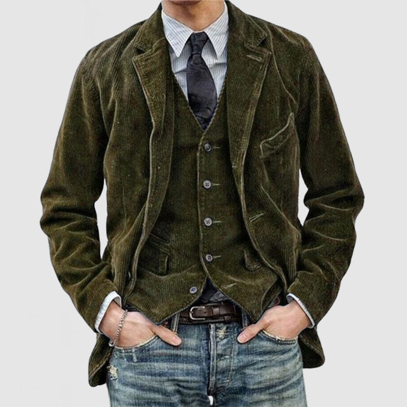 Warm Corduroy Blazer Coat.