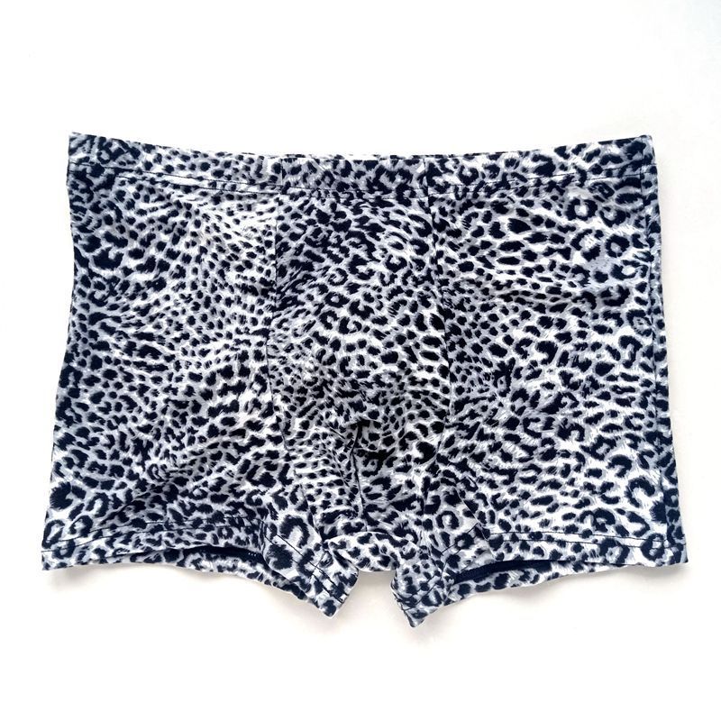 Boxershorts för män med låg midja Boxers Leggings Elastiskt leopardtryck Sexig